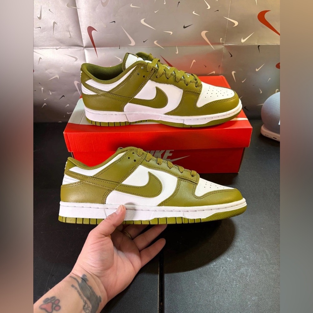 Nike Dunk Low White/Pacific Moss - New